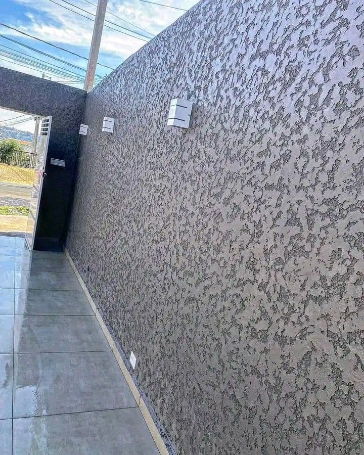 Dokulu dekoratif sıva kaplı dış cephe duvarı