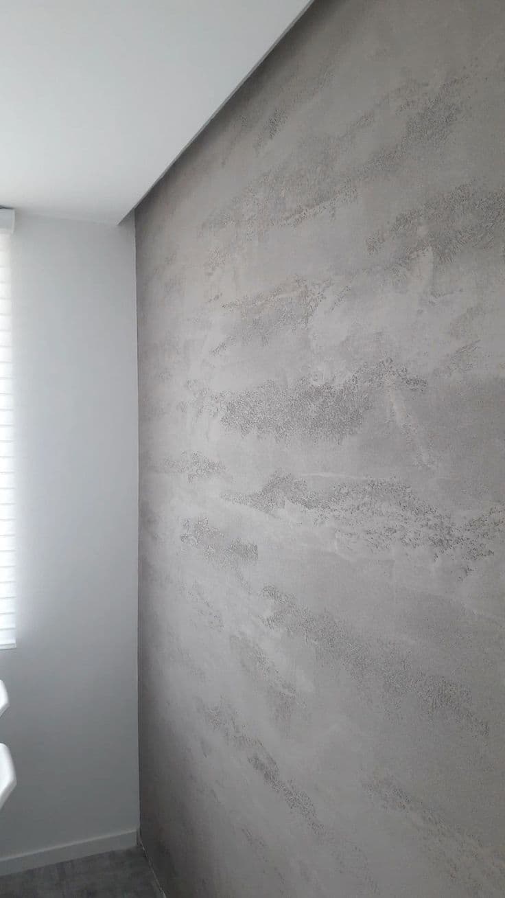 Brüt beton görünümlü dekoratif sıva duvar